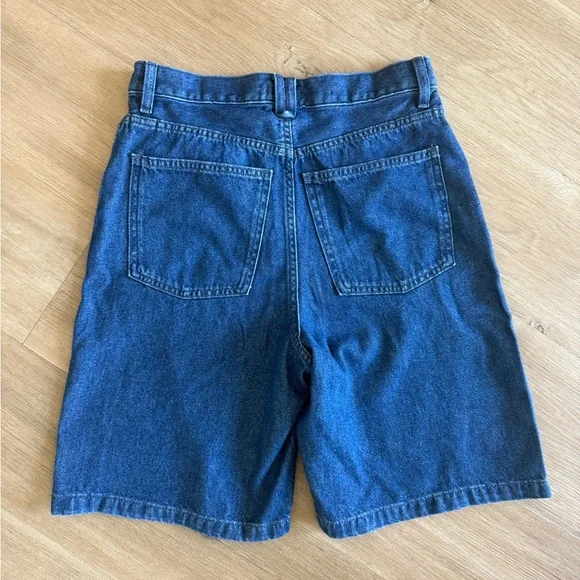 Uniqlo Blue Jean Shorts Relaxed Fit Knee-Length - Picture 4 of 4